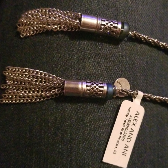 ALEX AND ANI TASSEL WRAP NECKLACE. Silver. NWT - Picture 7 of 8